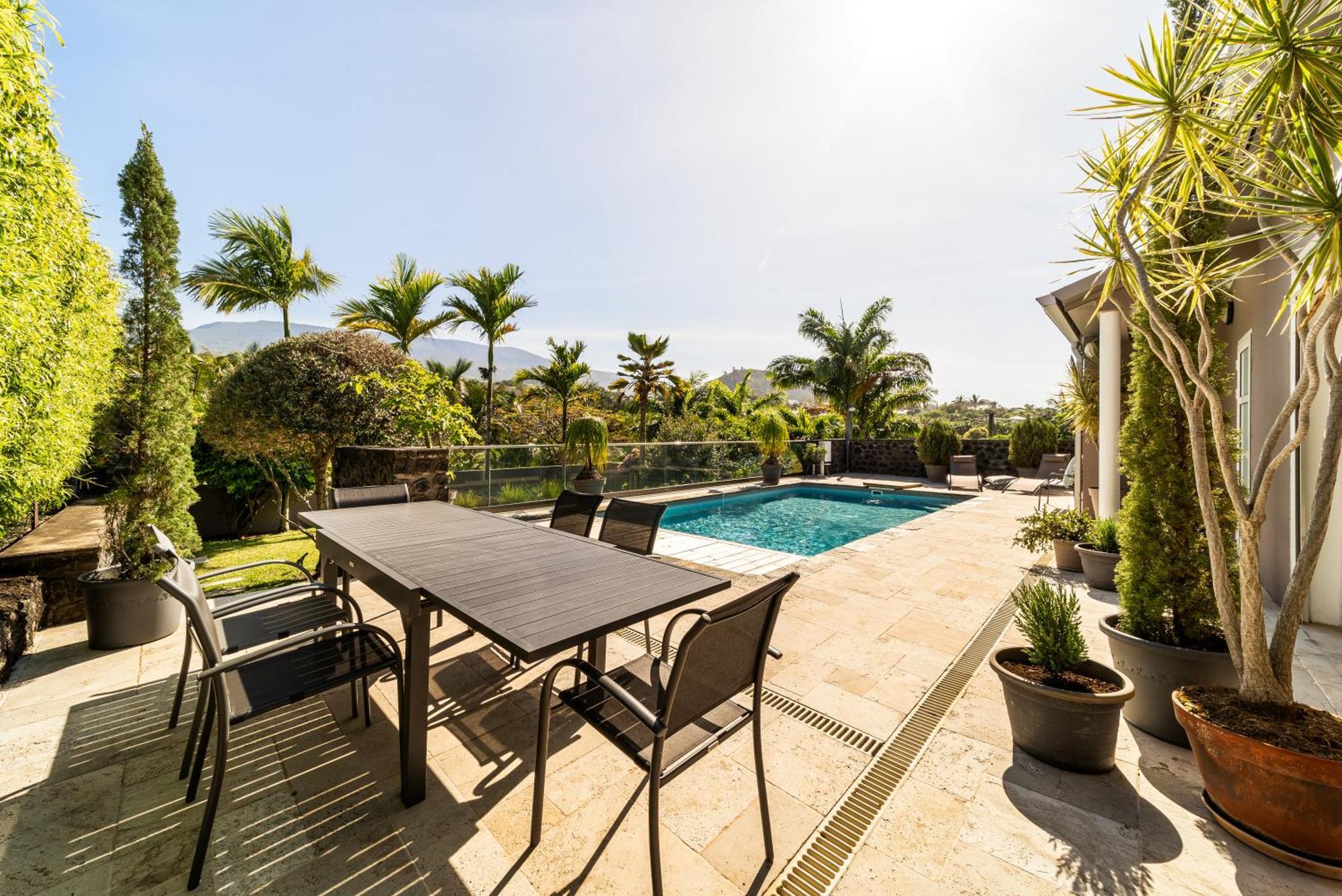 Villa Avec Piscine Vue Mer Et Montagne, En Pleine Nature Saint-Joseph Εξωτερικό φωτογραφία